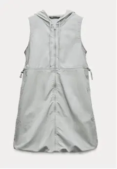 【新品・未使用】ZARAマルチウェイ ナイロン ワンピース グレー