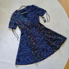 sale!新品＊FRENCH CONNECTION＊黒プリント切替ワンピ・9号＊のサムネイル