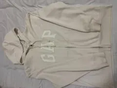 GAP クリーム色 ジップアップパーカー