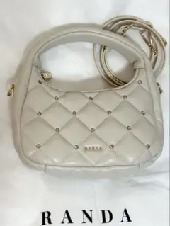 RANDA キルティング ビジュー ショルダーバッグ　2way ハンドバッグ