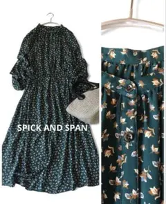 SPICK AND SPAN フラワープリントワンピース