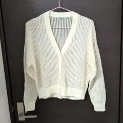 ユニクロ　メッシュショートカーディガン