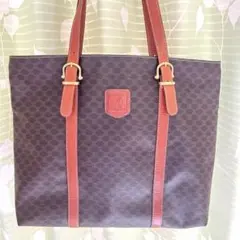 CELINE セリーヌ マカダム柄 トリオンフ トートバッグ ハンドバッグ