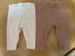 H&M オーガニックコットン パンツ 2-4M 二枚セット