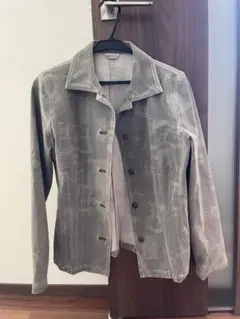 ジャケット グレージュ 柄入り