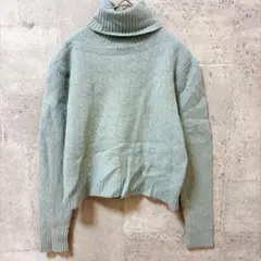 ラルフローレン ニット タートルネック 長袖 ケーブル ケーブル XL 浅緑