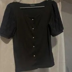 INGNI★黒の半袖リブニットのサムネイル