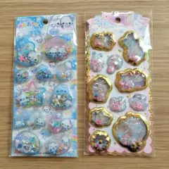 【新品】スパンコールシールぷくぷくあわわちゃん等 ２枚セット