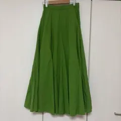 Ray BEAMS コットン　ローン　フレアスカート　レイビームス　グリーンのサムネイル