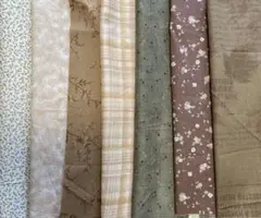 先染めはぎれセット(7種類) まとめ売り　パッチワーク
