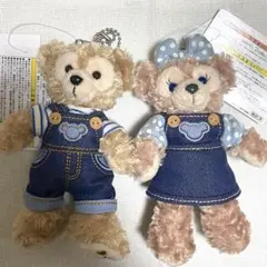 【新品、完売品】ダッフィーフレンズ デニム ぬいぐるみバッジ