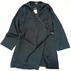 LANVIN ランバン コットン100% カシュクールカーディガン 黒 春羽織のサムネイル