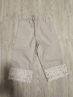 新品＊​キッズ＊サマンサモスモス 裾レースパンツ リネン夏物 ウエストゴム110のサムネイル