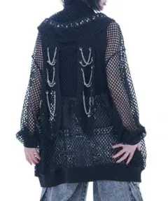 REFLEM うさ耳メッシュZIPパーカー ブラック - メルカリ