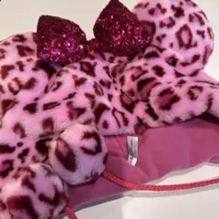 ディズニー ミニー ファンキャップ ヒョウ柄 レオパード柄 ピンク