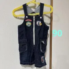 ミキハウス　デニムサロペット　ベビー　90 オーバーオール