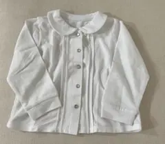 COMME CA ISMの襟付きホワイトシャツ　サイズ80