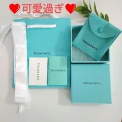 Tiffany空箱 ポーチ ショップ袋 購入カード ケアカード リボンフルセット
