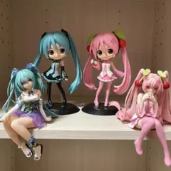 初音ミク 桜ミク Qposket ぬーどるストッパー4点セット