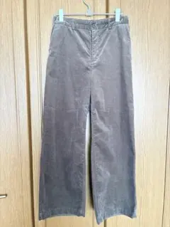 【無印良品】コーデュロイワイドパンツ　モカブラウン