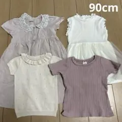 バースデイ　しまむら　ワンピース　カットソー　女の子　90cm まとめ売りのサムネイル