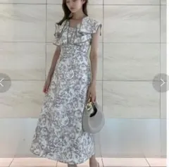 snidel ラッフルカラーパイピングワンピース ピンク 1