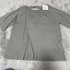 PUMA プーマグレー 五分袖 Tシャツ Lサイズ　ヨガ