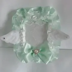 B8硬質ケースデコ　バレエコア　トレカケースデコ　ハンドメイド　ミントグリーン