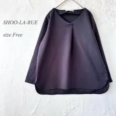 SHOO-LA-RUE グレー Vネック長袖トップス フリー 濃いグレー1267
