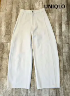 ユニクロ　ホワイト ワイドパンツ カジュアル　S