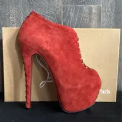 Christian Louboutin 美品 パンプス ブーティ レースアップ