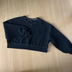 Dazy クロップド丈 スウェット ブラック Sサイズ