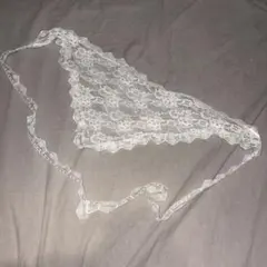 ホワイト 花柄 レース 三角スカーフ