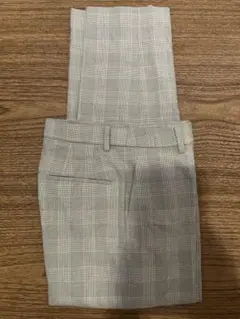 UNIQLO スマートアンクルパンツ　グレンチェック Sサイズ　ライトグレー