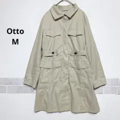 Otto ジップアップ スプリングコート ウエストベルト付き ベージュ i747