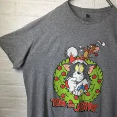 トムとジェリー グレー Tシャツ 2XL Tom&Jerry