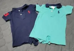 ラルフローレン ロンパース ポロシャツ風 2枚セット 60～70サイズ 3M