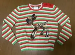 本日24時までお値引き希少Lサイズ 極美品GUCCI バンビ刺繍ニット セーターのサムネイル