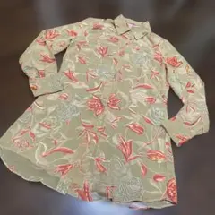 NORMA KAMALI ベージュ花柄 長袖シャツのサムネイル