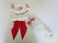 キッズ用マリーちゃんフード＆リボン付きしっぽ　コスチュームセット