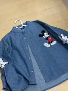 ディズニー　ミッキー長袖デニムシャツ120cm