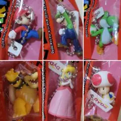 貴重！DyDo 「マリオ フィギアキーホルダー」コンプセット 2015年のサムネイル