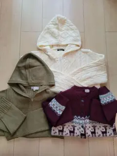 パーカー・カーディガン ３枚セット　　　　おまけ２枚