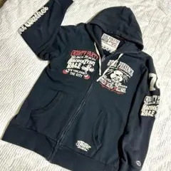 良品◆Bike Athletic ブラックジップパーカー　希少品　サイズLL