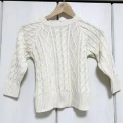 BREEZE ブリーズ　110 ニット　セーター　ケーブル編みニット　キッズ　白