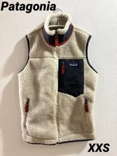 patagoniaフリースベスト XXS ベージュ系 美品 Xmas