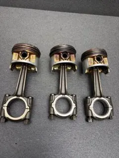 ピストン コンロッド付き 3本セット エンジン部品 インテリア DIY