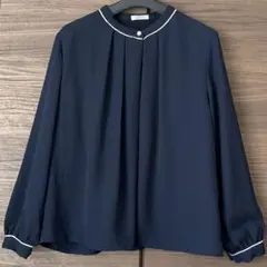 GLACIER バイカラーシフォンブラウス　ハニぽか　通勤コーデ