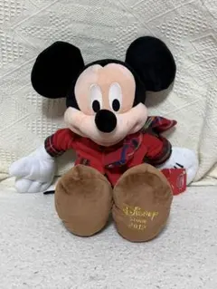 【美品】ミッキーマウス　ぬいぐるみ　クリスマス　Disney【即日発送】
