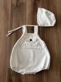 nunubiel デニムサロペットロンパース